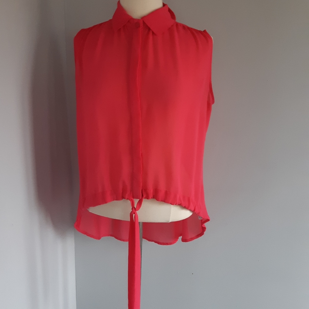 Naked Zebra sleeveles blouse size M